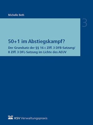 cover image of 50+1 im Abstiegskampf?